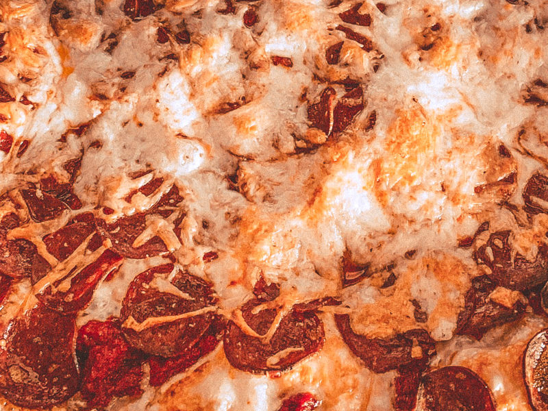 Overhead shot of King Arthur Crispy Cheesy Pan Pizza