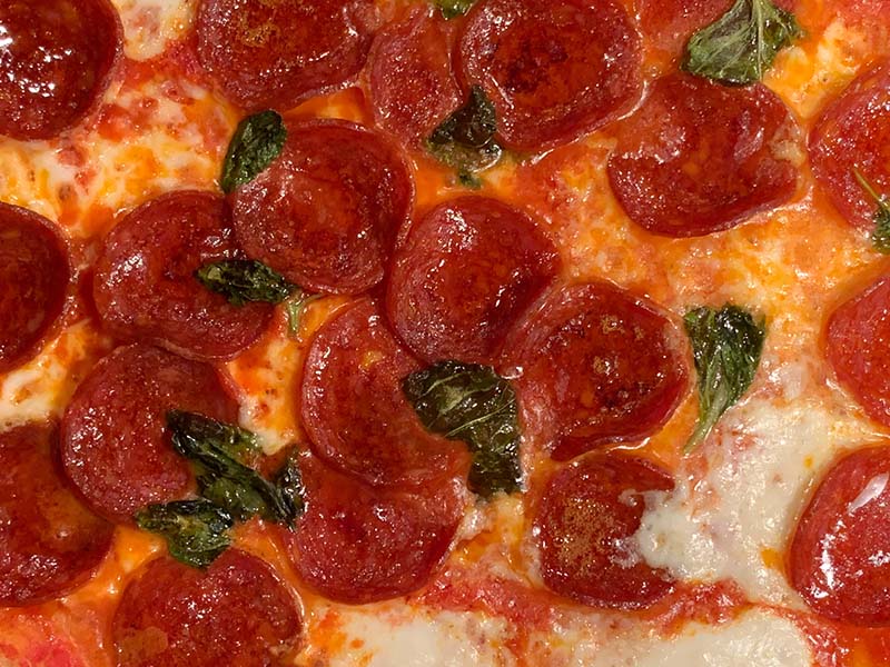 Close up of Neapolitan pizza